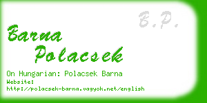 barna polacsek business card